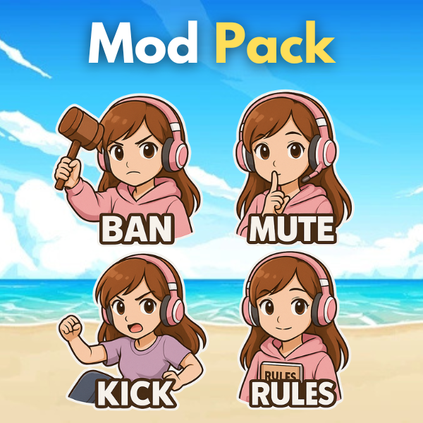 Moderation Sticker Pack for Discord Servers